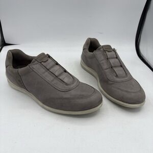 Ecco Shoes Womens Size 8 EU 39 Leather Sneaker Slip On Walk Comfort